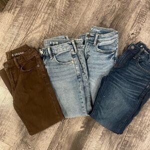 Old Navy Jeans Bundle - Brown, Light Blue, Dark Blue